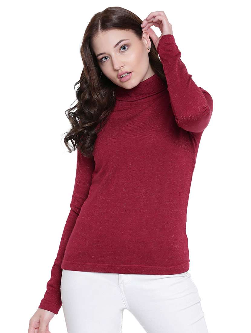 solid turtle neck pullover