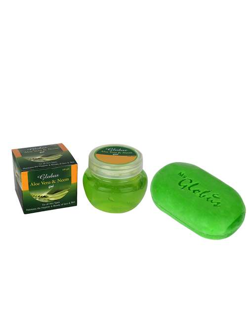 globus aloegel & neem soap & aloe soap