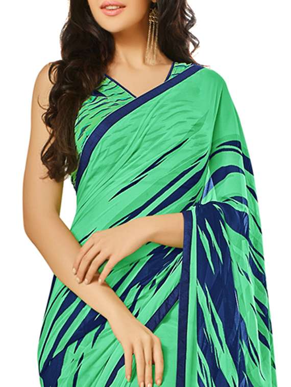 geometric printed saree - 12382403 - Standard Image - 1