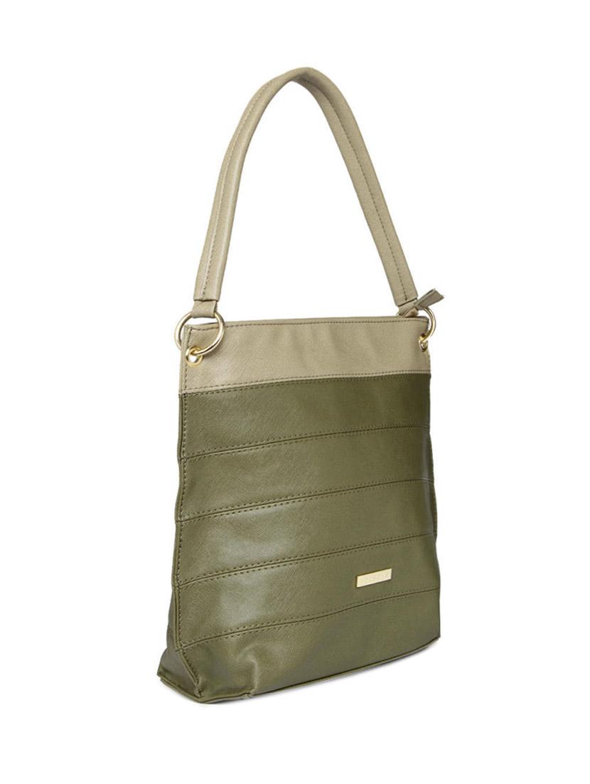 olive green leatherette handbag with sling - 12393234 - Standard Image - 4