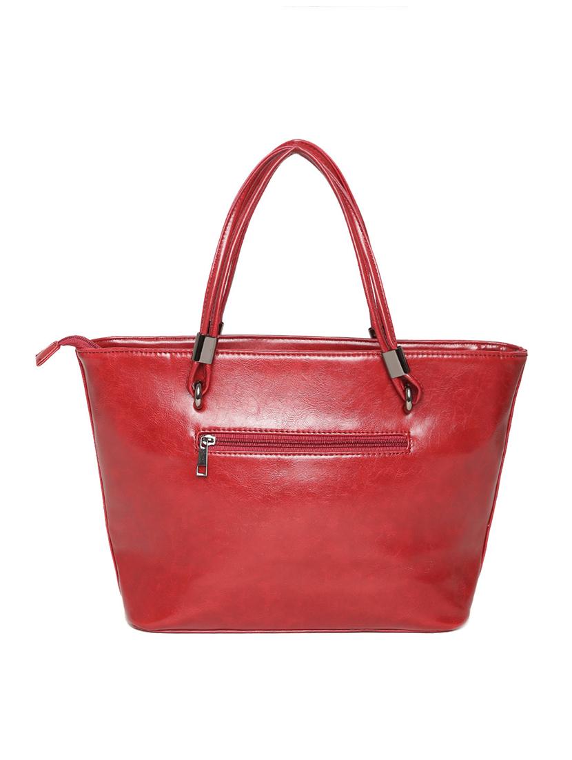 maroon leatherette handbag - 12393237 - Standard Image - 1