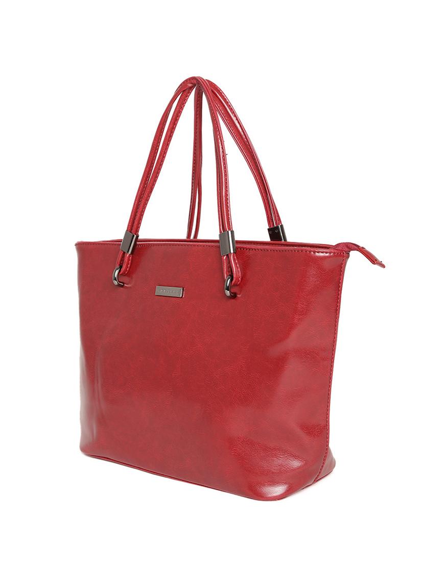 maroon leatherette handbag - 12393237 - Standard Image - 4