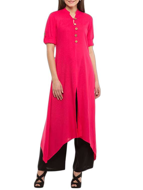 pink rayon kurta