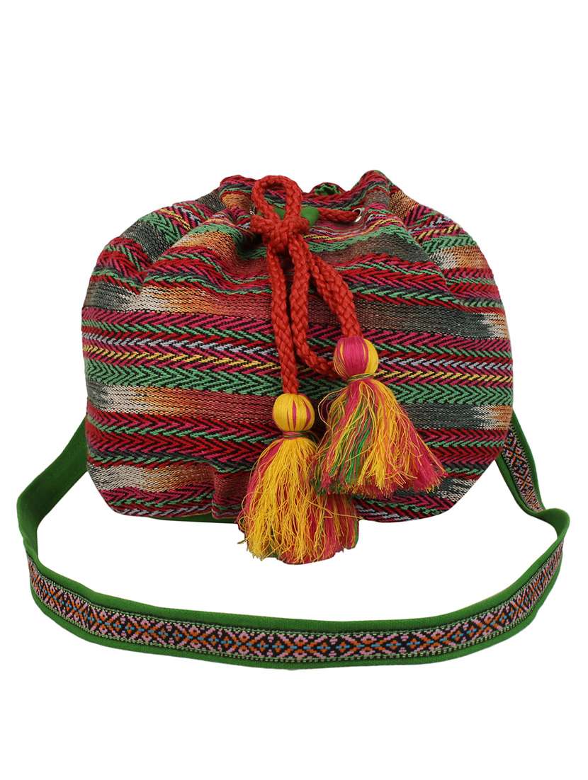 multi colored cotton ethnic potli