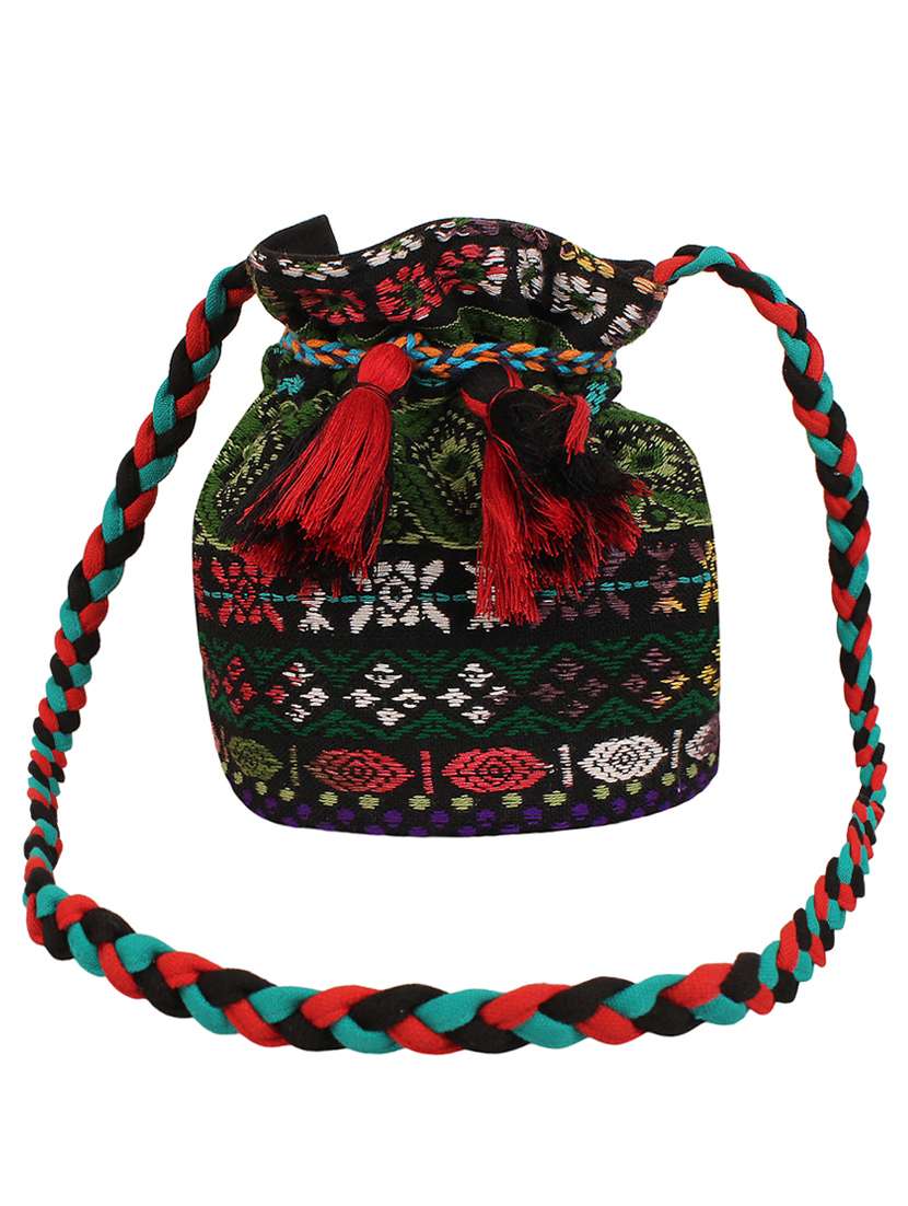 multi colored cotton potli with potli