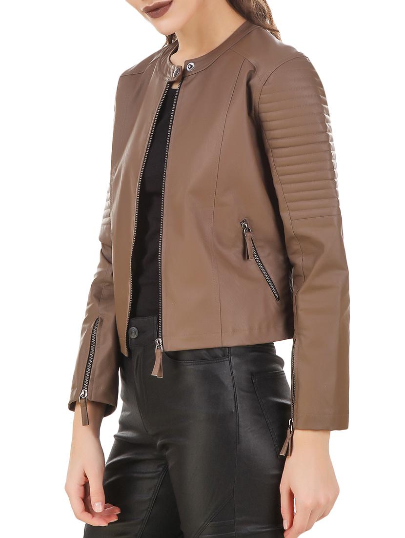 quilted leather biker jacket - 12403249 - Standard Image - 1