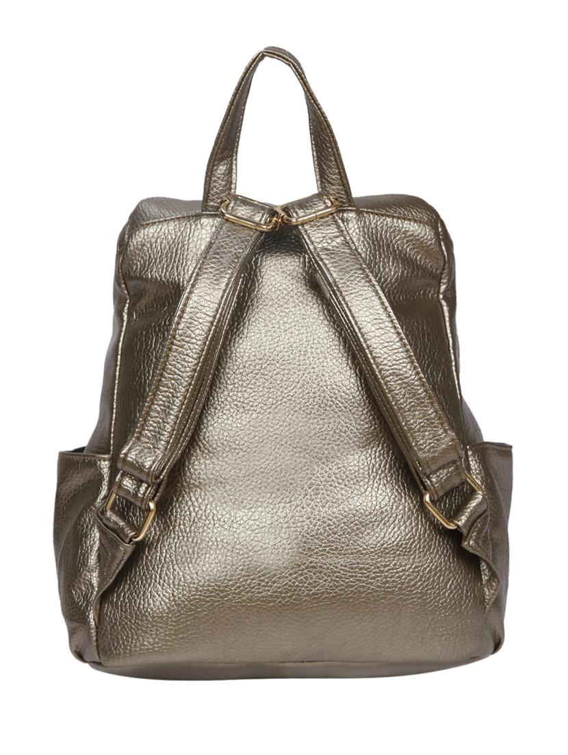 metallic leatherette backpack - 12404132 - Standard Image - 1