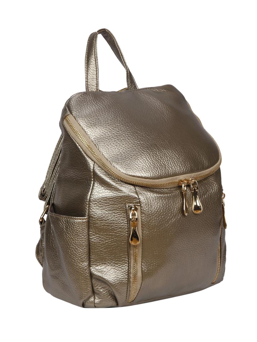 metallic leatherette backpack - 12404132 - Standard Image - 4