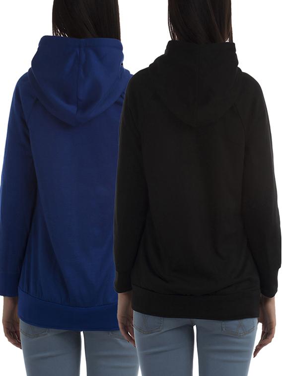 women's solid sweatshirt combo - 12405992 - Standard Image - 1