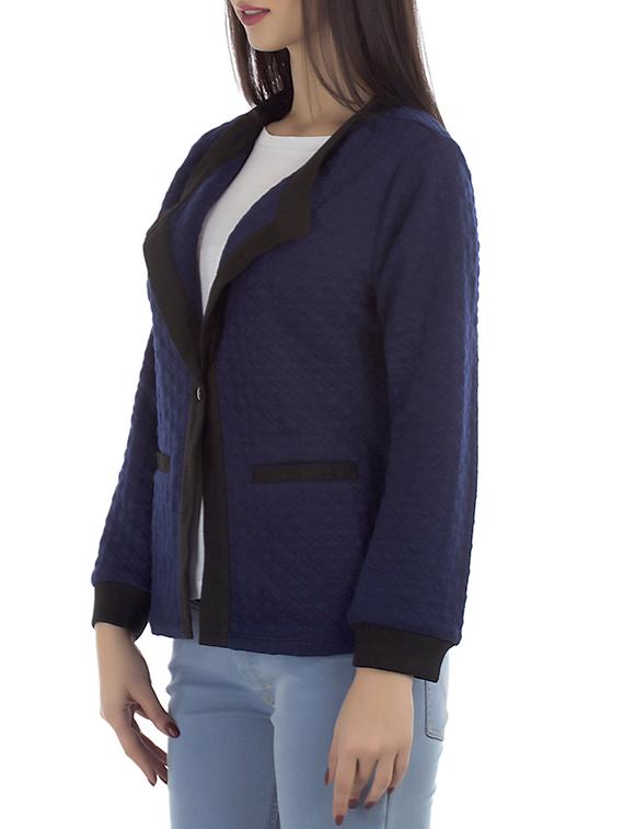navy blue quilted blazer - 12405994 - Standard Image - 1