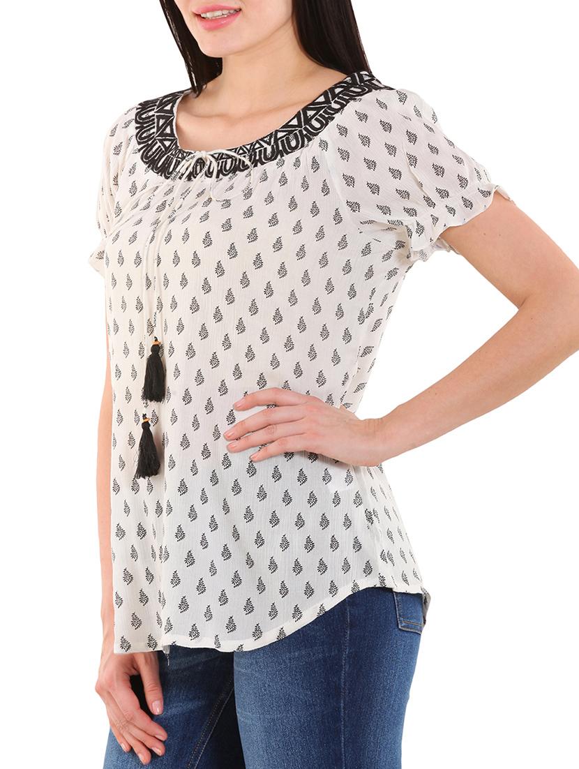 white viscose top - 12413449 - Standard Image - 1