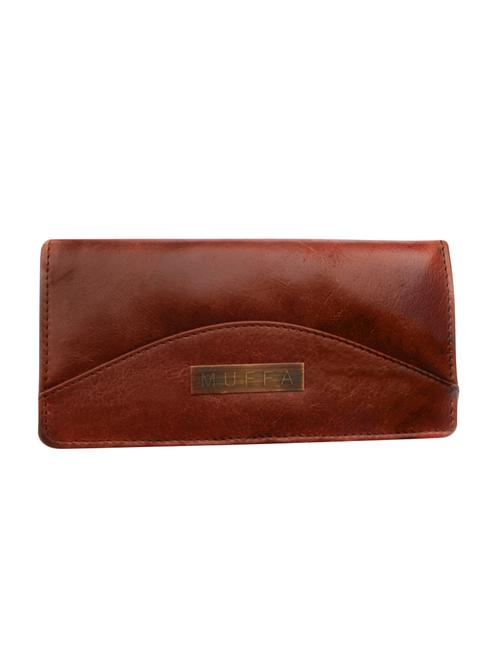 textured brown leather wallet - 12416932 - Standard Image - 0