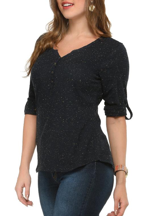 black viscose regular top - 12420577 -  Standard Image - 1