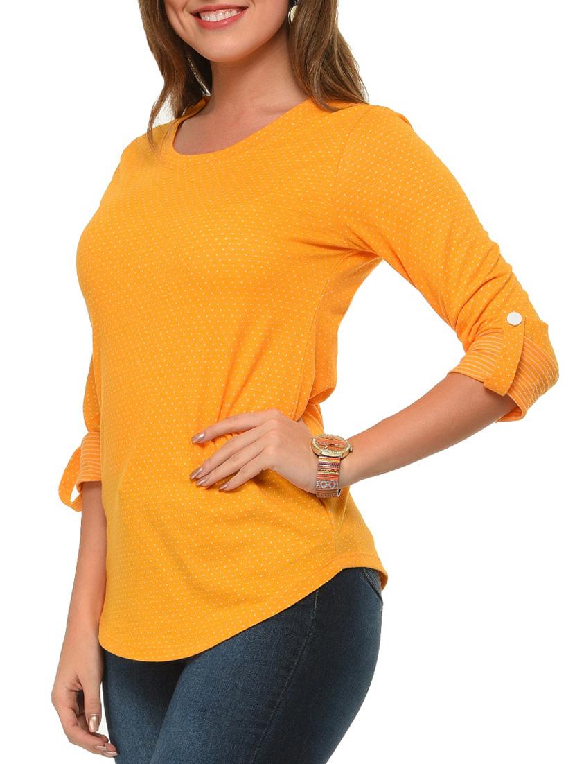 yellow cotton regular tshirt - 12420584 - Standard Image - 1
