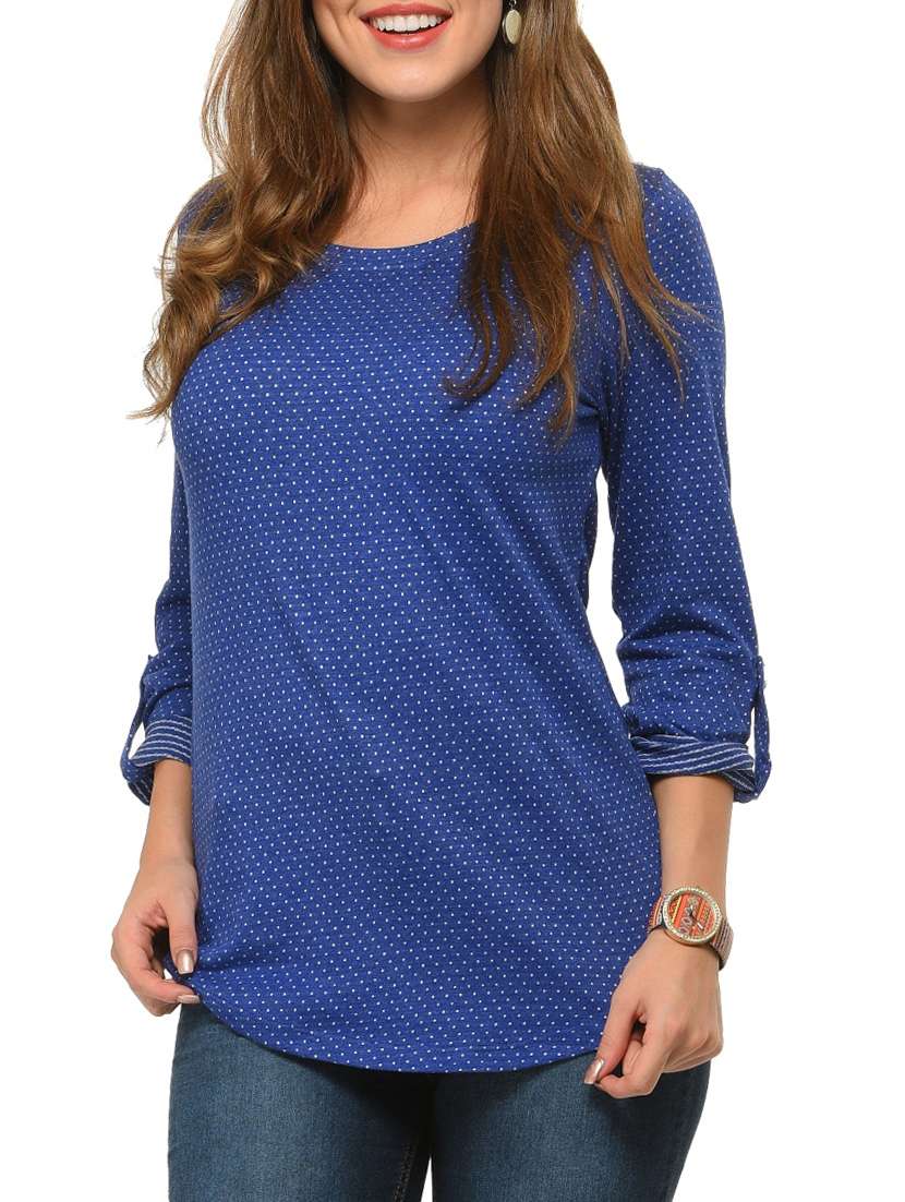 dark blue cotton regular tshirt