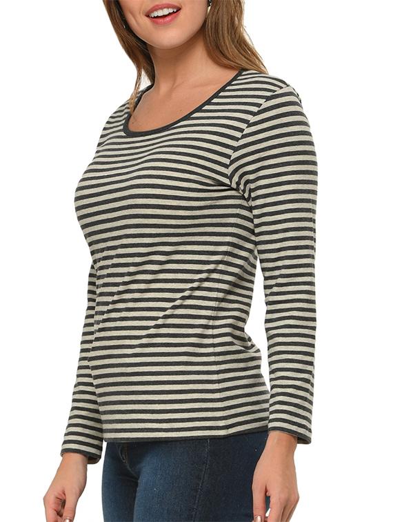 grey cotton regular top - 12420607 - Standard Image - 1