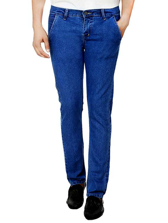 blue denim plain jeans