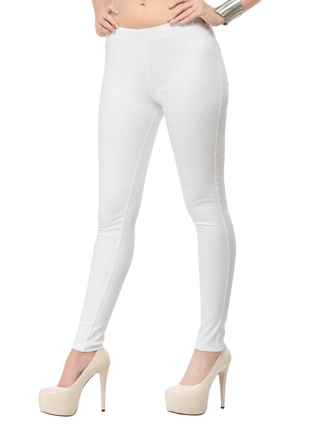white viscose jeggings - 12426134 -  Standard Image - 1