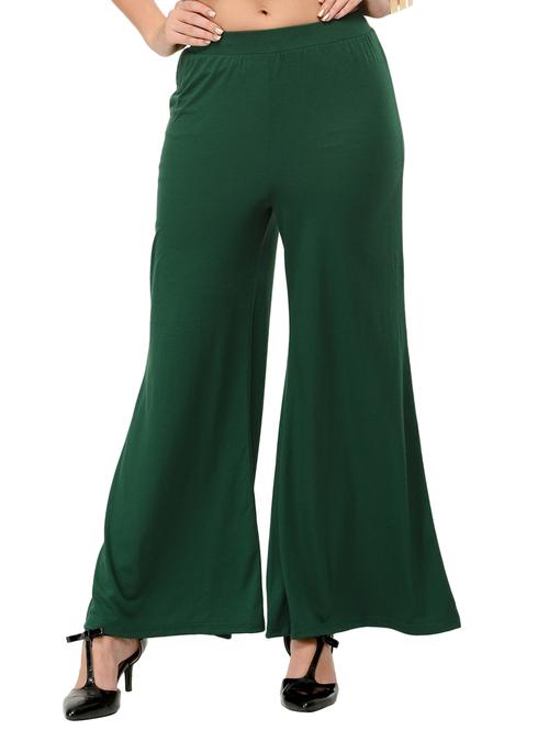 green viscose palazzos - 12426142 -  Standard Image - 0