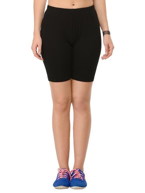black cotton shorts - 12426160 - Standard Image - 0