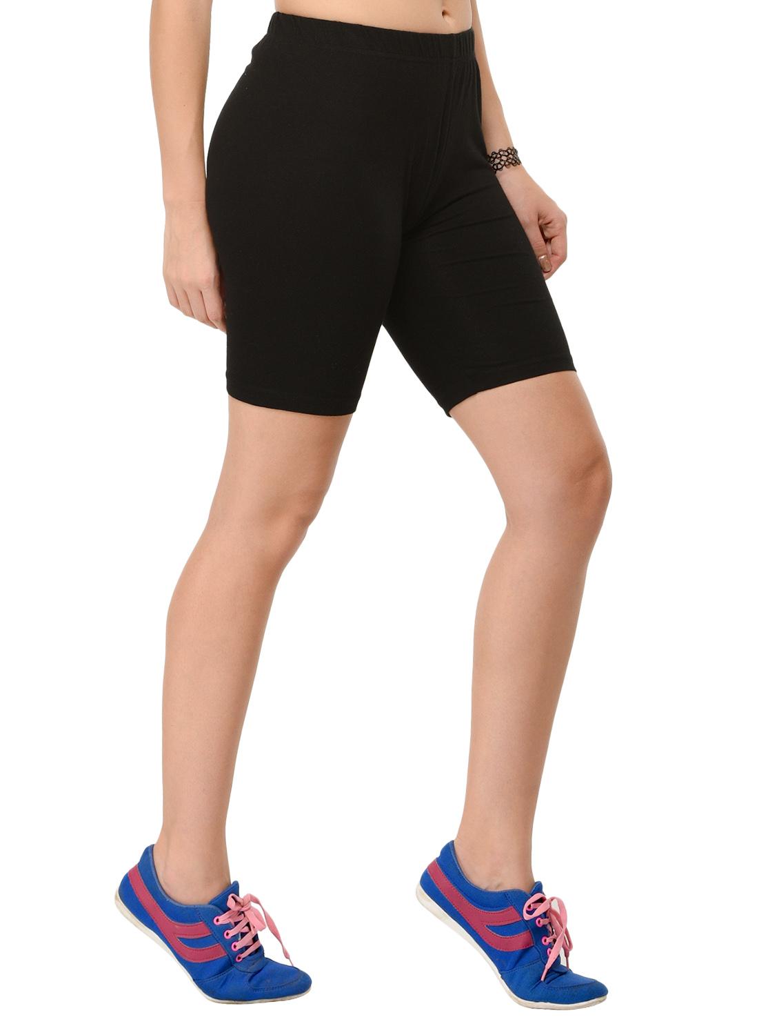 black cotton shorts - 12426160 - Standard Image - 1