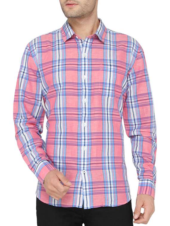 pink cotton casual shirt