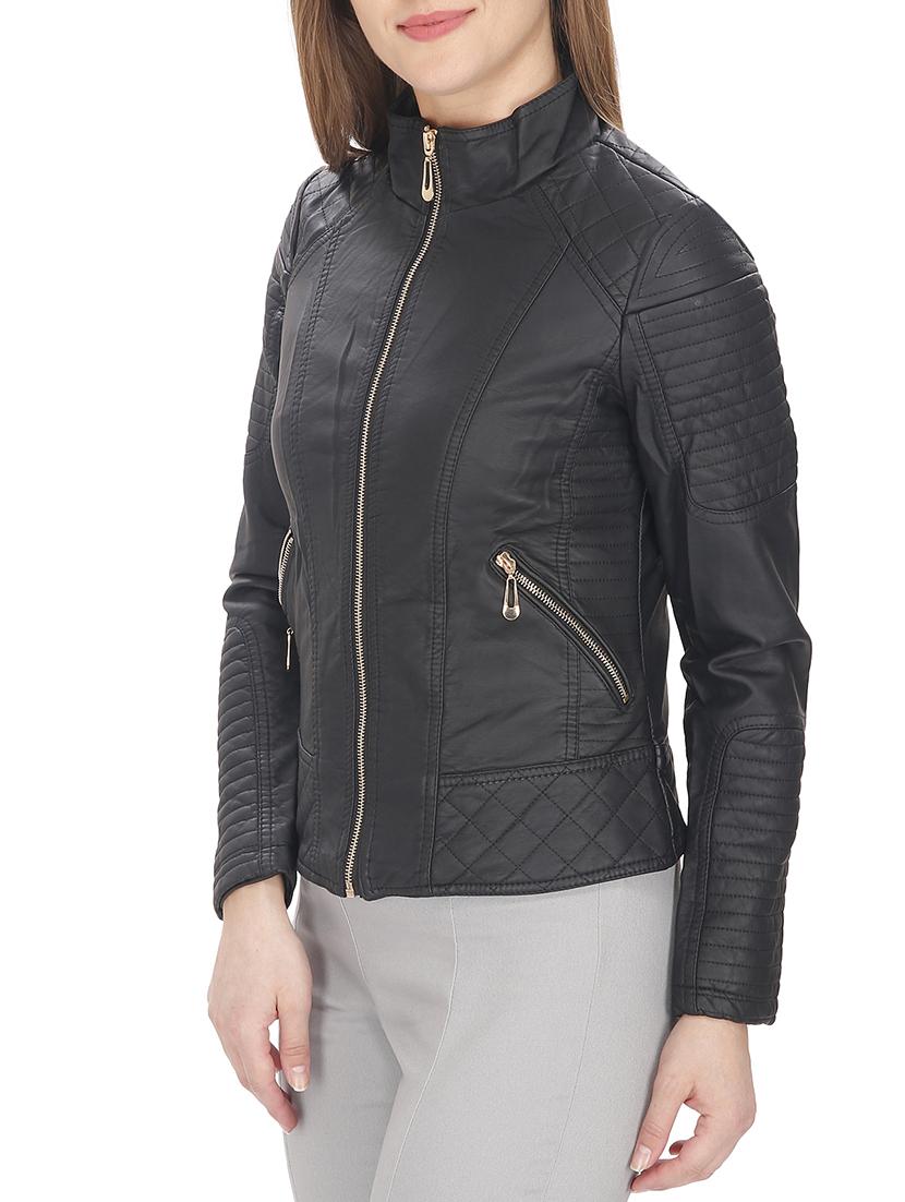 black leatherette jacket - 12431950 -  Standard Image - 1
