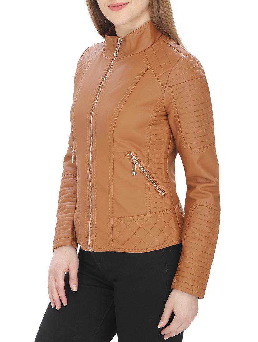 brown faux leather jacket - 12431952 -  Standard Image - 1