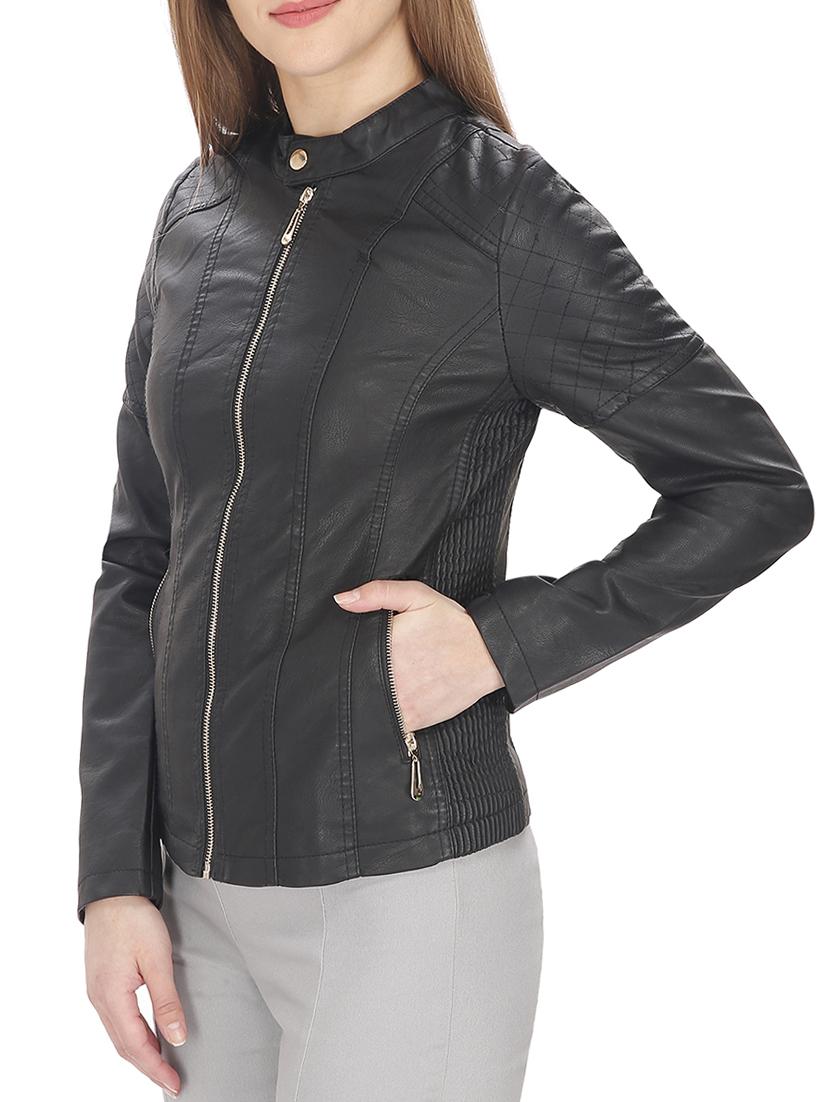 black faux leather jacket - 12431953 - Standard Image - 1