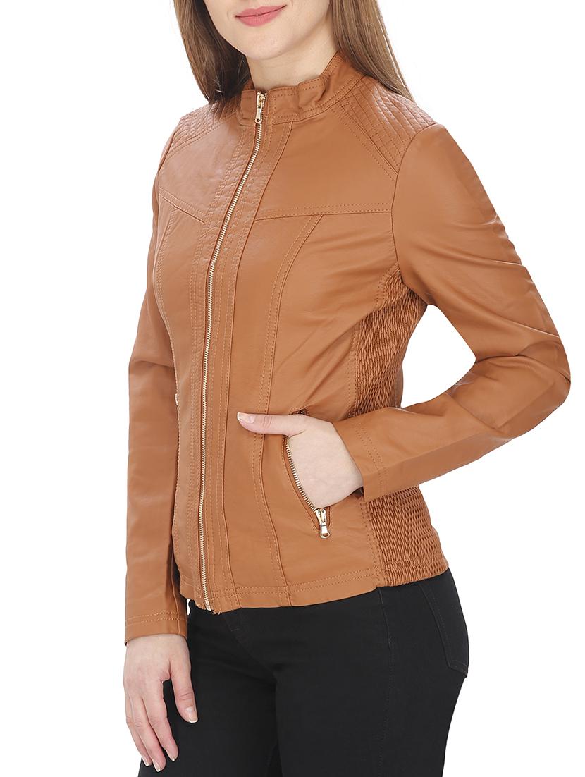 brown faux leather jacket - 12431955 - Standard Image - 1