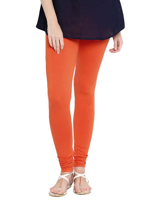 orange cotton leggings