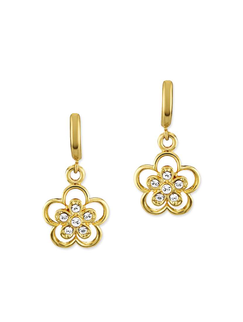 Gold Brass Pendant And Earrings Set - 12441109 -  Standard Image - 1
