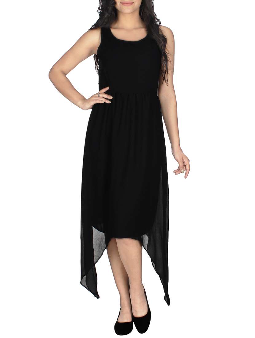 black georgette dress