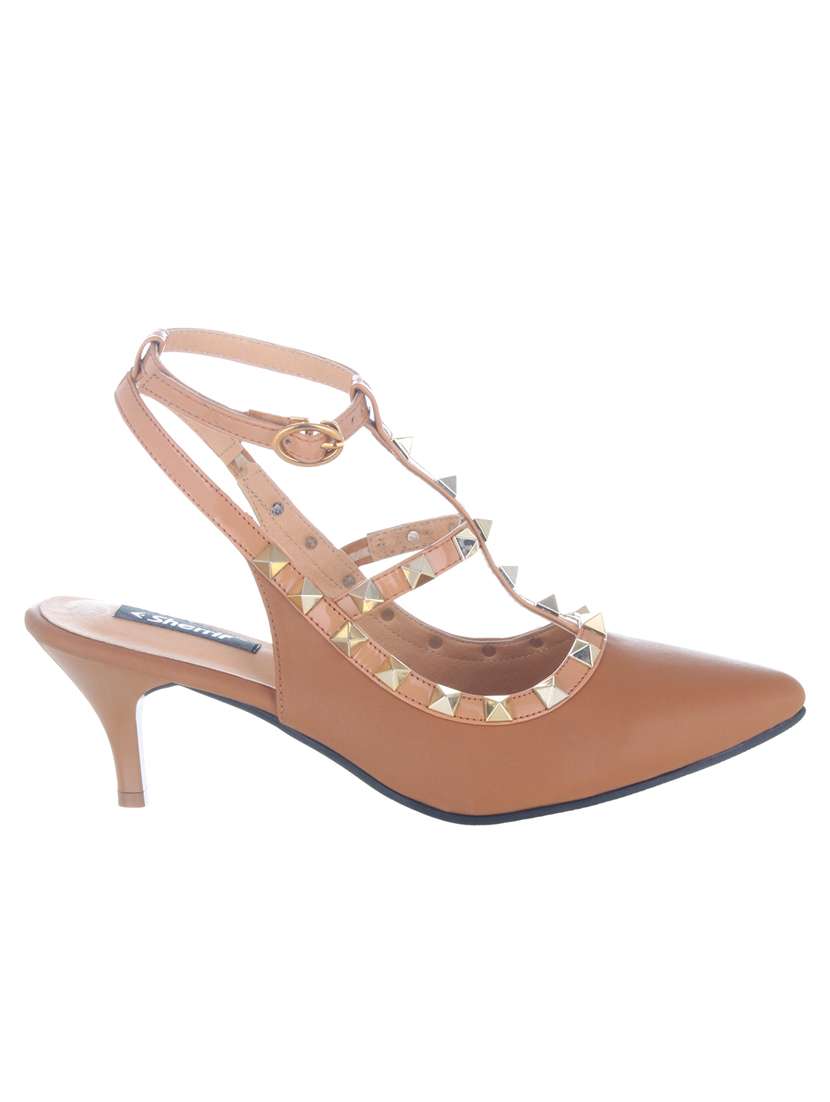 tan angle strap sandal - 12447338 -  Standard Image - 1