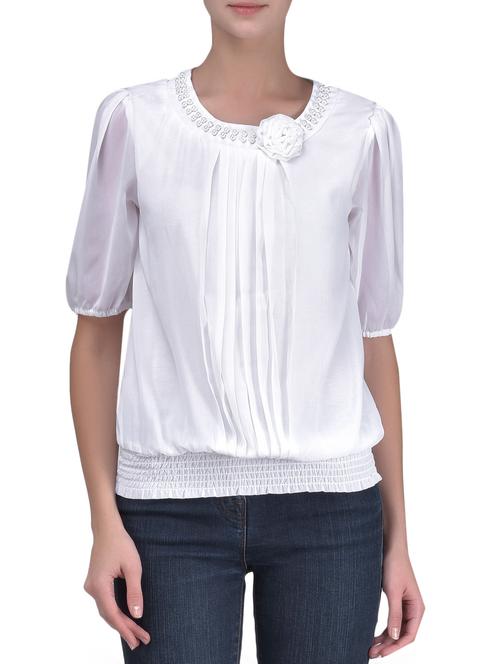 women's straight round neck top - 1244742 - Standard Image - 0