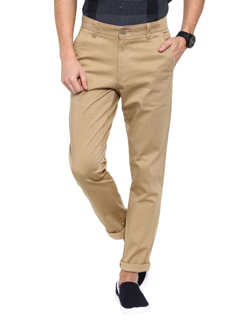 beige cotton chinos casual trousers