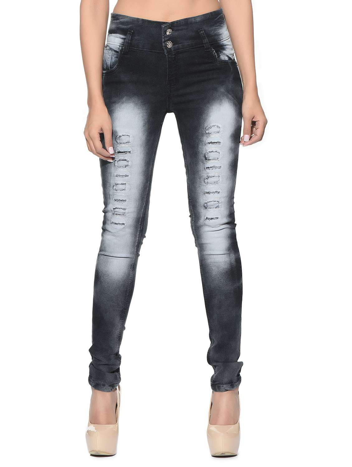 black denim jeans