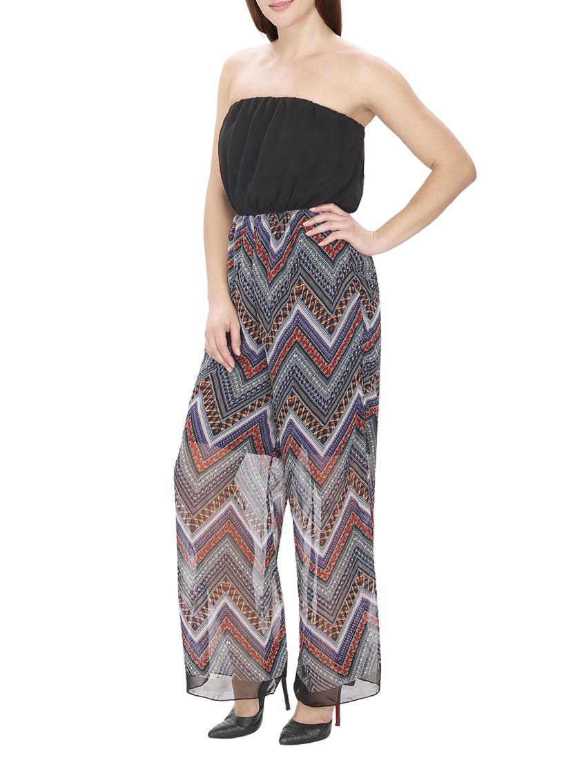 multicolored printed polyester full leg jumpsuit - 12448283 -  Standard Image - 1