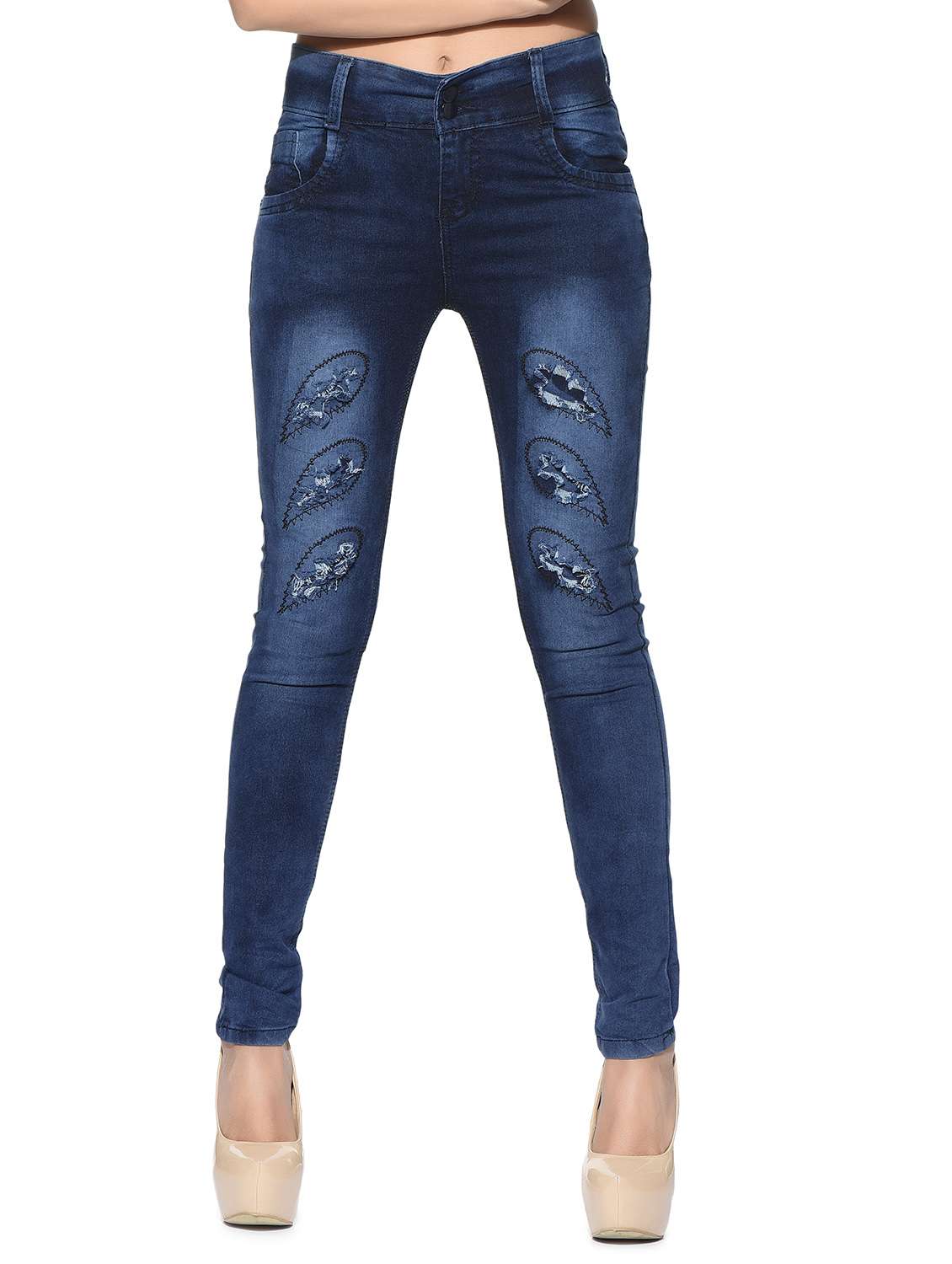 dark blue denim jeans