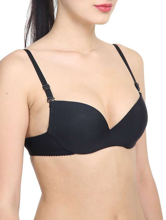 black cotton backless bra - 12455805 -  Standard Image - 1
