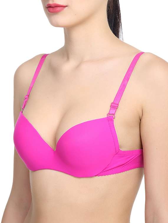 pink cotton backless bra - 12455809 -  Standard Image - 1