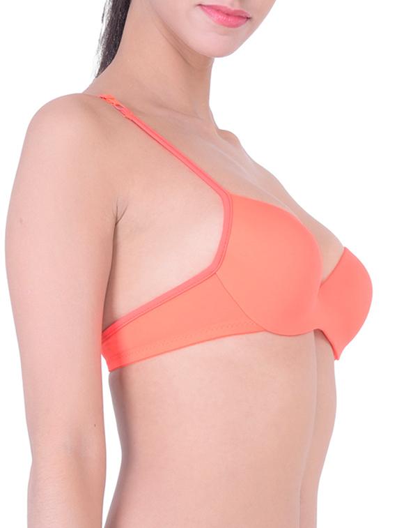 orange cotton bra - 12455896 - Standard Image - 1