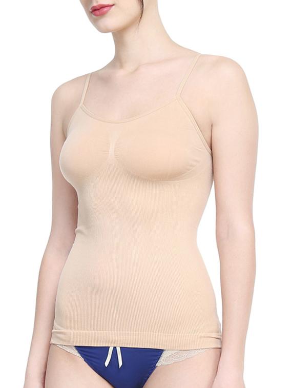beige nylon shaper camisoles - 12455992 -  Standard Image - 1