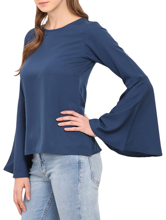 blue polyester regular top - 12462193 - Standard Image - 1