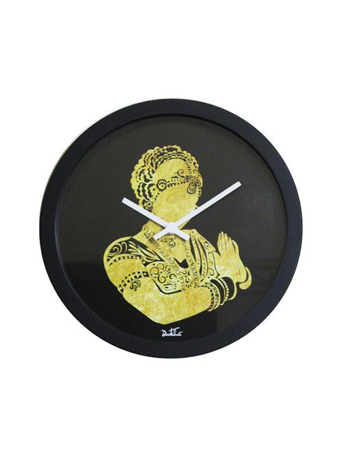golden bharatnatyam  wall clock - 12481163 -  Standard Image - 0