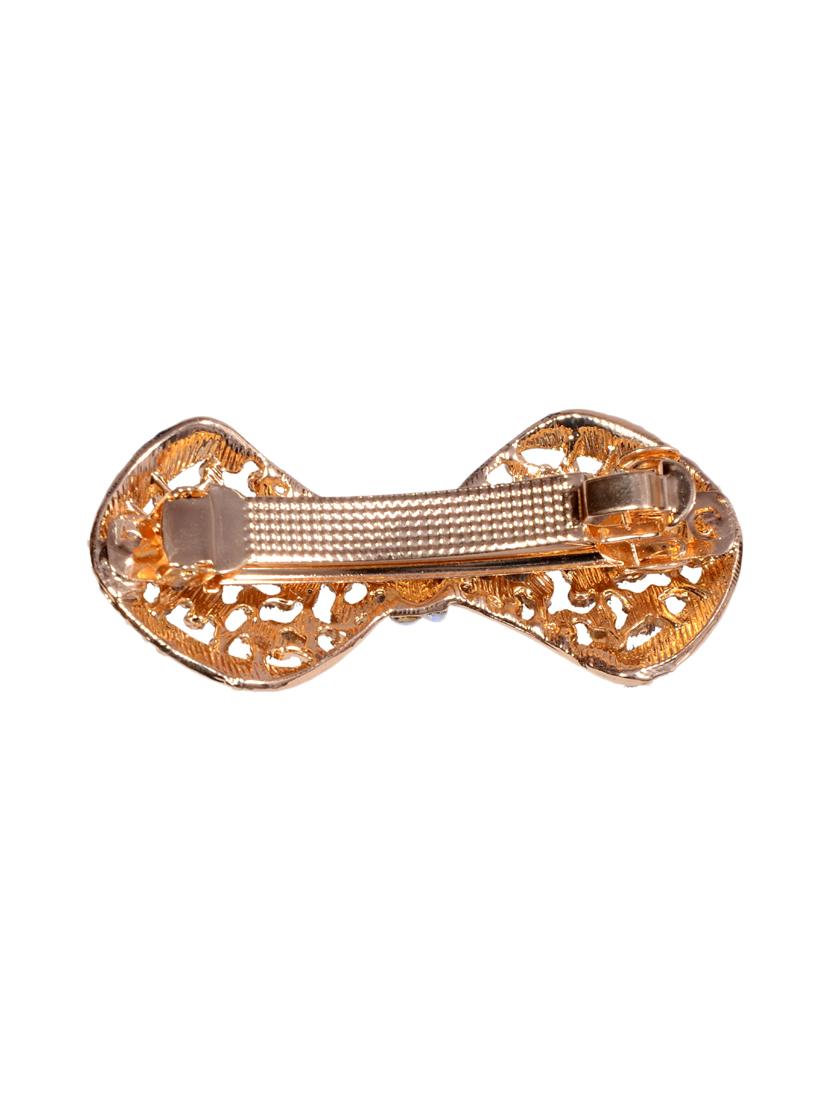 white metal stone embellished clip - 12490027 - Standard Image - 1