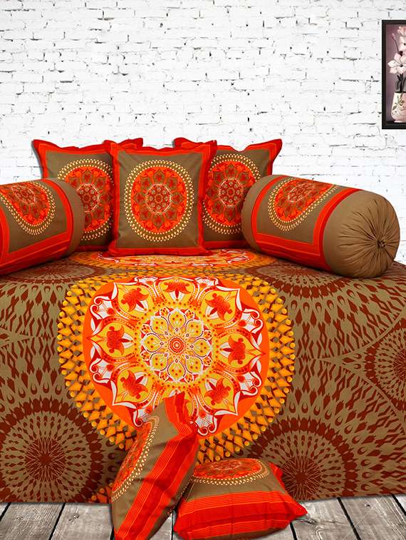 Salona Bichona 100% Cotton Diwan Set of 8