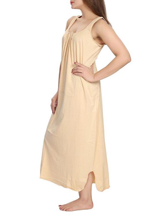 beige cotton gown - 12495392 - Standard Image - 1