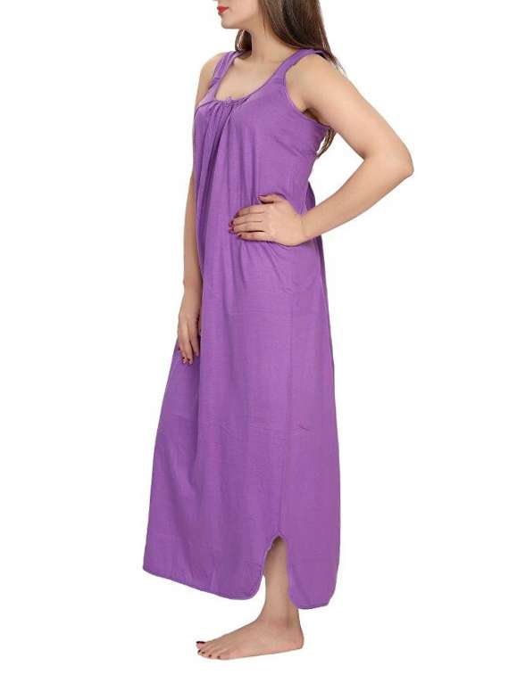 purple cotton gown - 12495394 -  Standard Image - 1