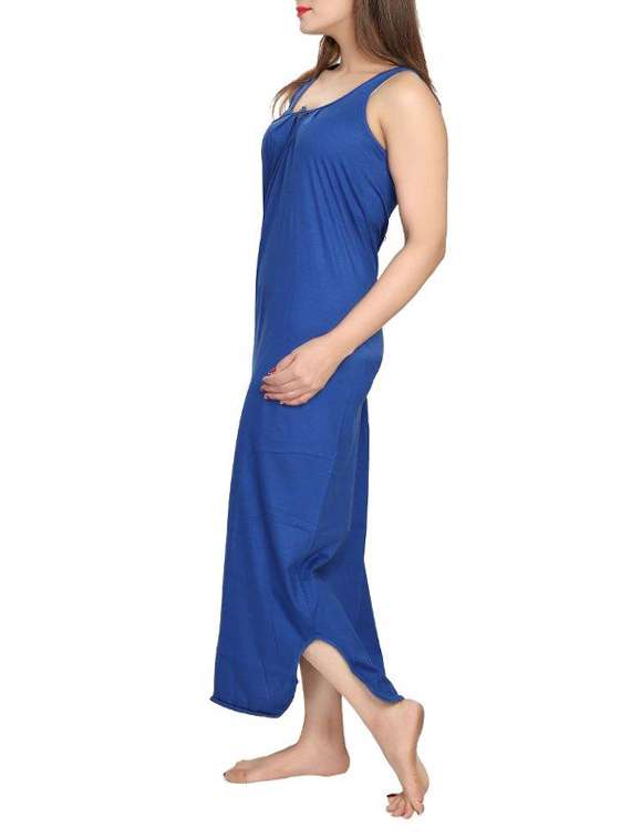 dark blue cotton gown - 12495396 -  Standard Image - 1